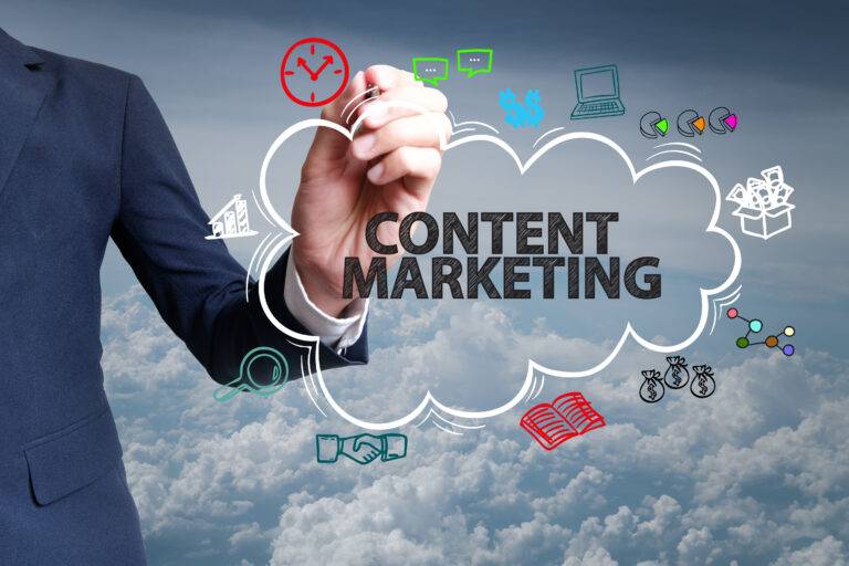 Connected digital marketing channels illustration